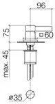 Dornbracht-MEM-Waschtisch-Einhandbatterie-ohne Ablaufgarnitur-Ausladung 96mm-Dark Platinum gebürstet, 29210782-99 Galeriebild 3